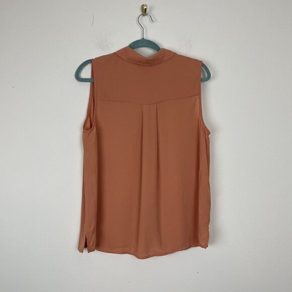 Catherine Women’s Button Up Shirt Peach Semi Sheer Tank Size Large - Picture 5 of 6